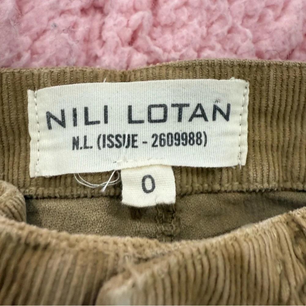 Nili Lotan Pants Jenna With Tape in Mossy Gold
